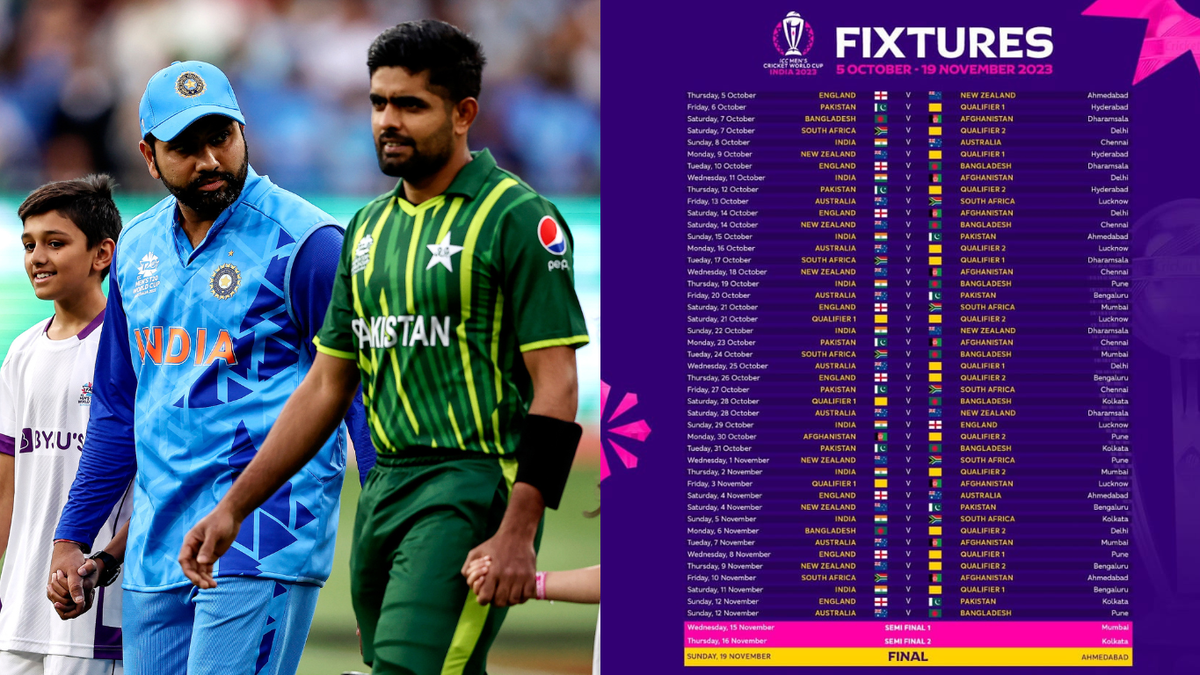 ICC World Cup 2023 Schedule Highlights India vs Pakistan in Ahmedabad